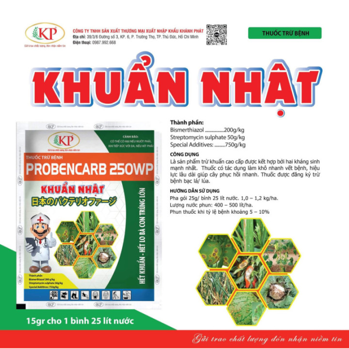 PROBENCARB 250WP KHUẨN NHẬT – Đặc Trị Bạc Lá Lúa, Khô Nhanh Vết Bệnh