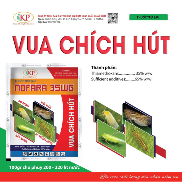 THUỐC TRỪ SÂU NOFARA 35WG - VUA CHÍCH HÚT