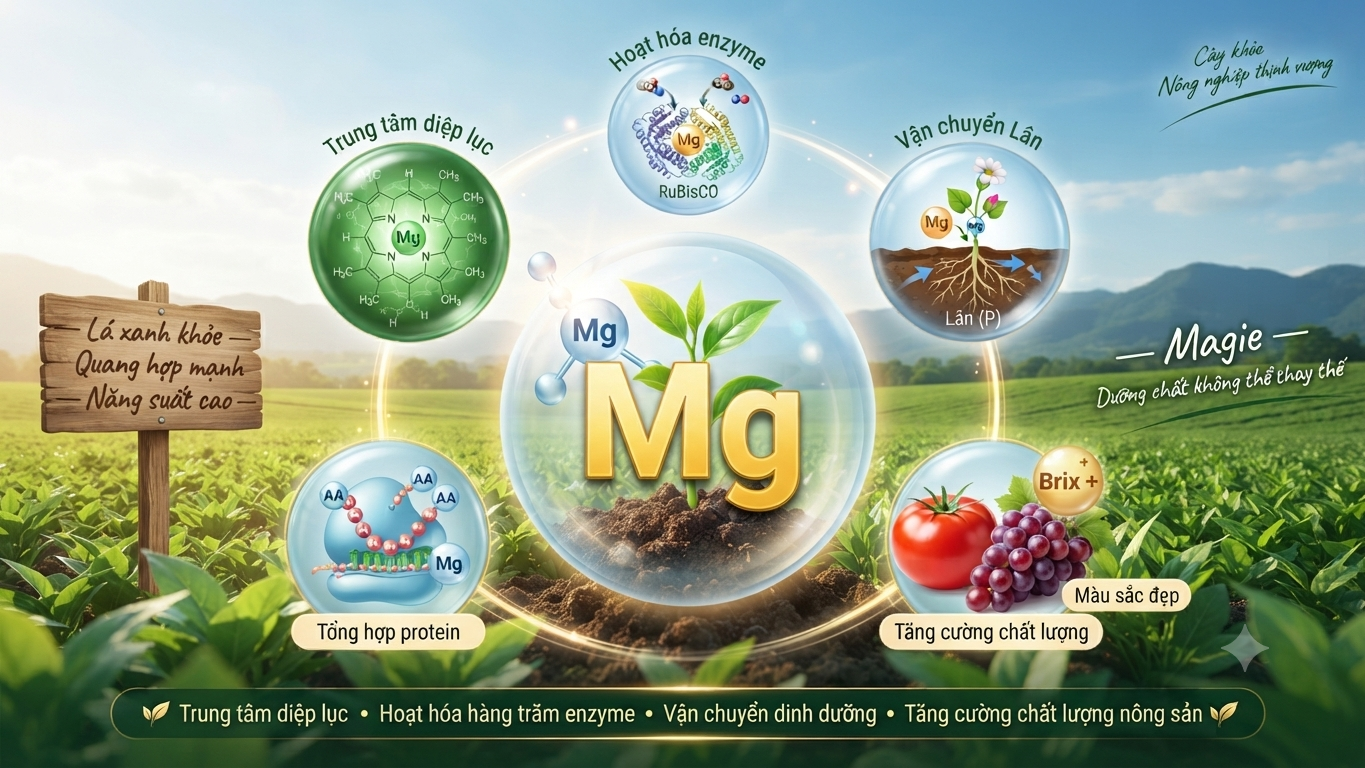 Magie Là Gì? Vai Trò "Trung Tâm" Của Magie Đối Với Cây Trồng
