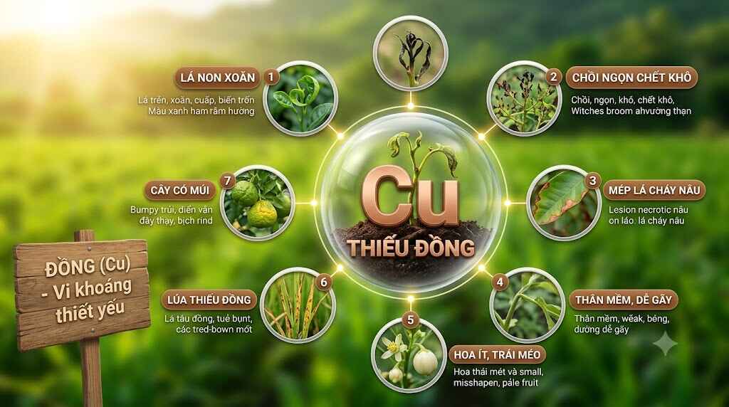 Đồng (Cu) Là Gì? Vai Trò "Vi Lượng Nhưng Quan Trọng" Của Đồng Đối Với Cây Trồng