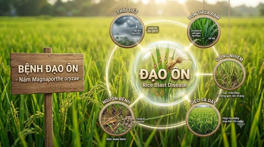 Bệnh Đạo Ôn Là Gì? Nguyên Nhân, Triệu Chứng & Cách Phòng Trị Hiệu Quả