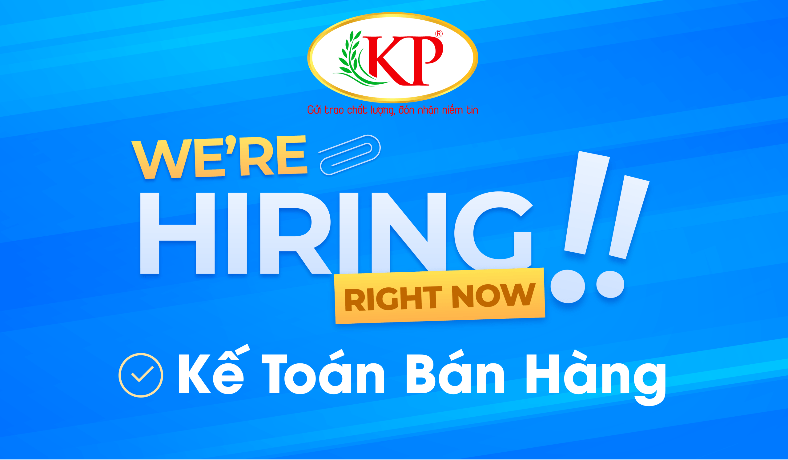 Tuyển Dụng Tháng 9/2025 - Kế Toán Bán Hàng