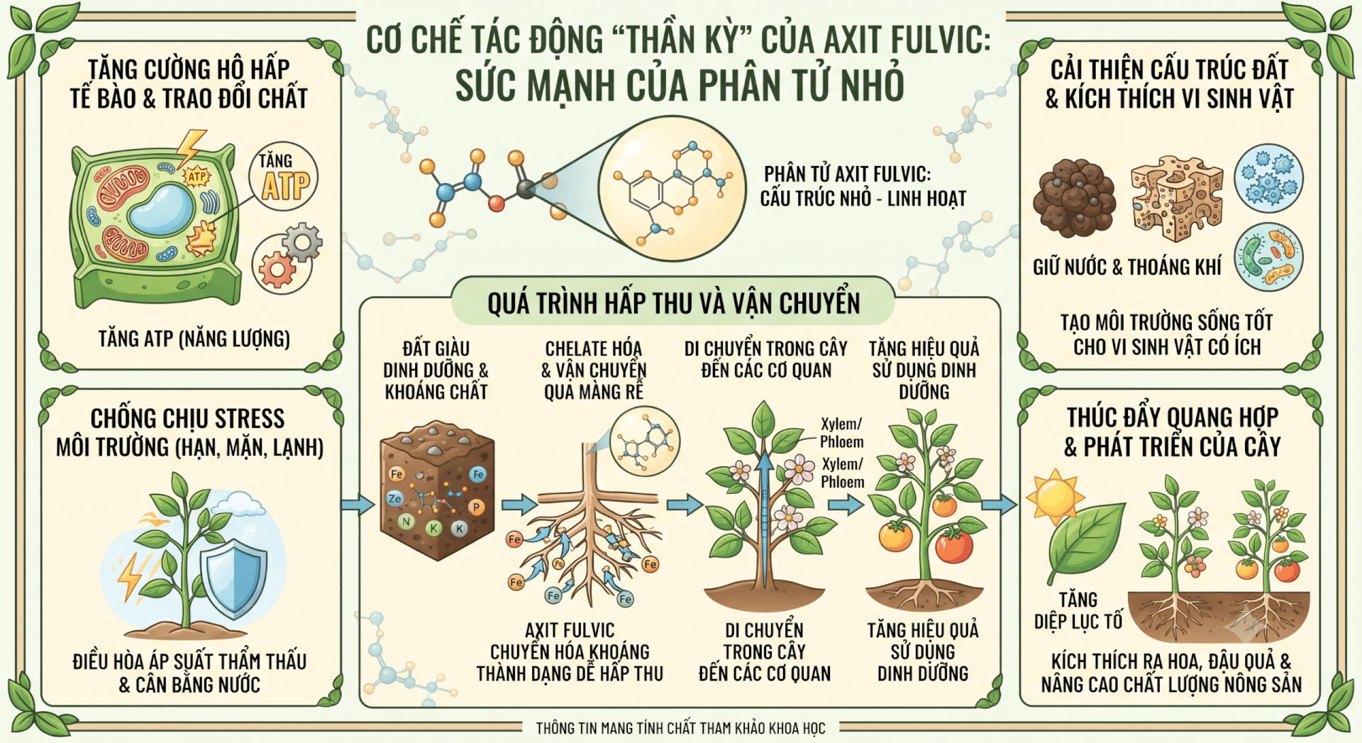 Axit Fulvic Là Gì? "Chìa Khóa Vàng" Cho Khả Năng Hấp Thu Dinh Dưỡng Của Cây Trồng
