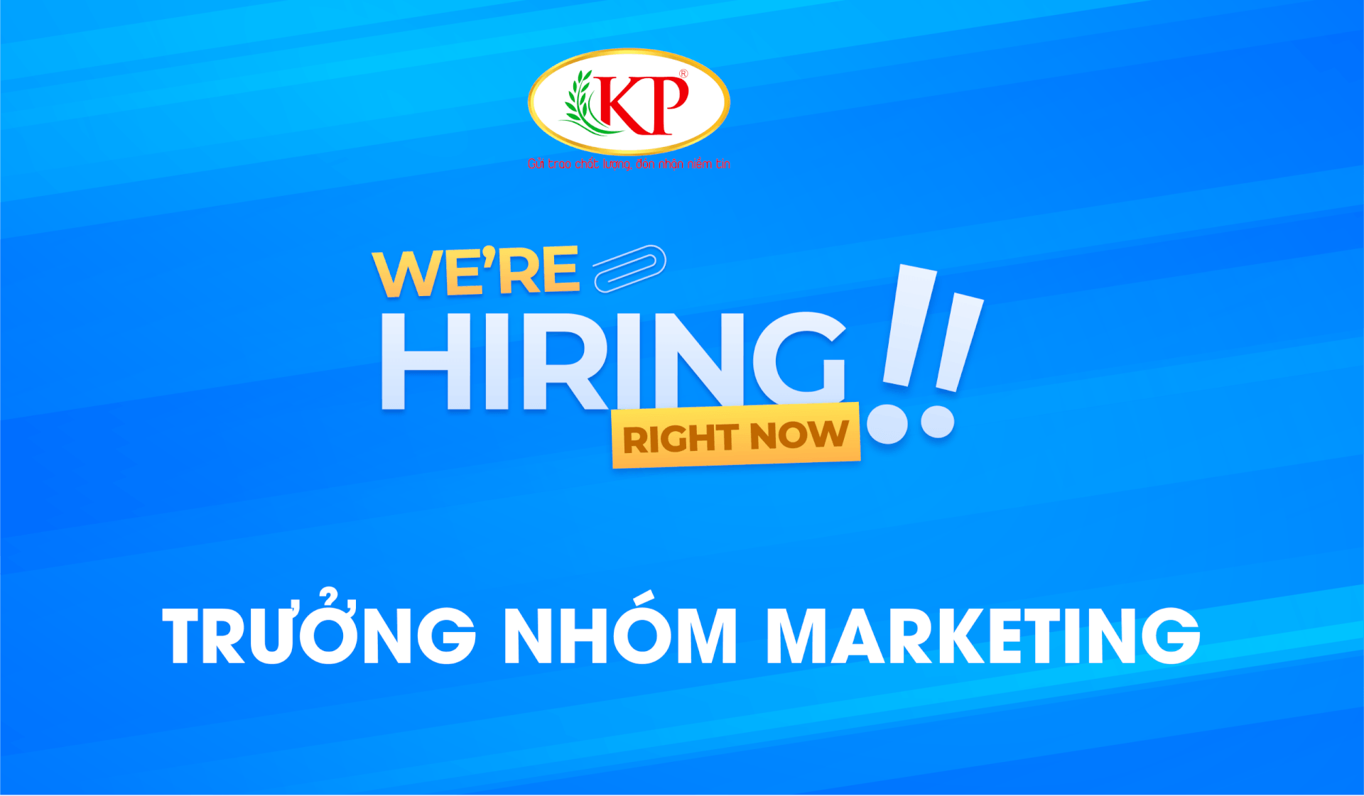 Tuyển Dụng Tháng 04-2026: Trưởng Nhóm Marketing